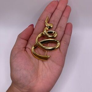 Vintage JJ Gold-tone Brooch